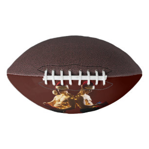 Balón De Fútbol Americano La Navidad de espalda con espalda de hombres sin c
