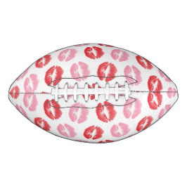 Balón De Fútbol Americano Labios Rojos y Rosados, Patrón de Labios, Lápiz La
