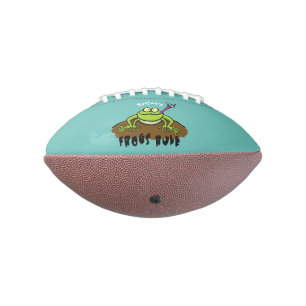 Balón De Fútbol Americano Las ranas gobiernan personalizado de rana verde di
