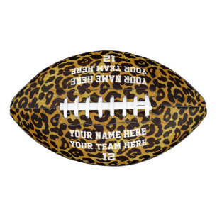 Balón De Fútbol Americano Leopard Imprimir Nombre Personalizado Equipo Númer
