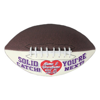Balón De Fútbol Americano Ligar alternativo de boda de color marfil, púrpura