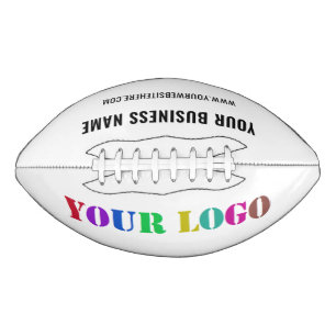 Balón De Fútbol Americano Logo de la empresa personalizado y nombre de texto