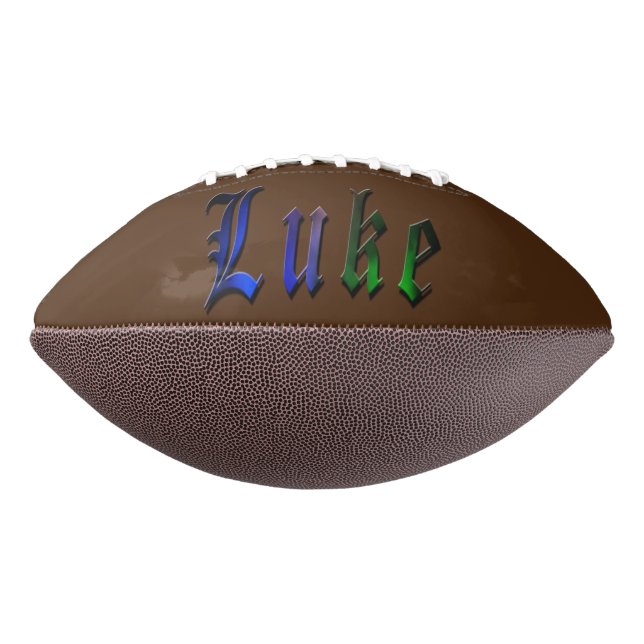 Balón De Fútbol Americano Logo de Luke Name, (Girado 270)