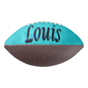 Balón De Fútbol Americano Logotipo de nombre de Blue Louis,