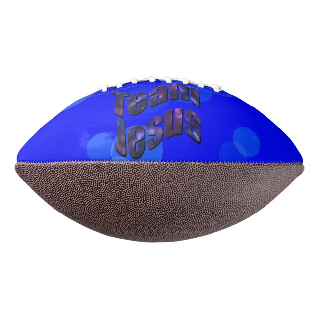 Balón De Fútbol Americano Logotipo de nombre de equipo Jesús, (Girado 270)