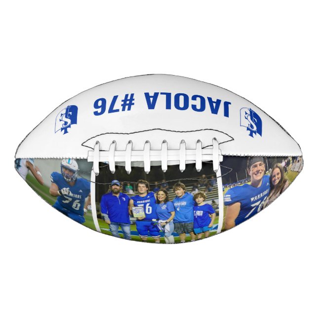Balón De Fútbol Americano Logotipo escolar personalizado regalo de fútbol (Anverso)