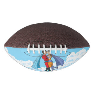 Balón De Fútbol Americano Los dos superhéroes de Slipperyjoe besándose perso