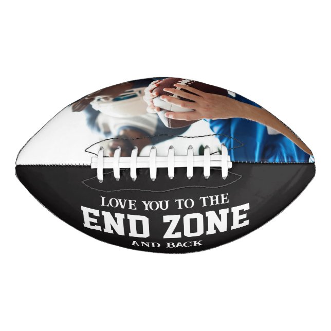 Balón De Fútbol Americano Love You To The End Zone Football Boyfriend Dad (Anverso)