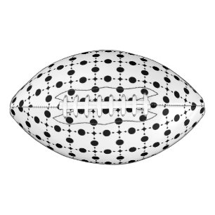 Balón De Fútbol Americano Lunares Negros, Patrón de Lunares, Lunares, Puntea