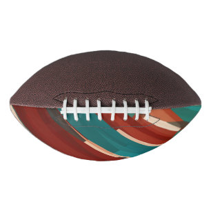 Balón De Fútbol Americano Madera y turquesa