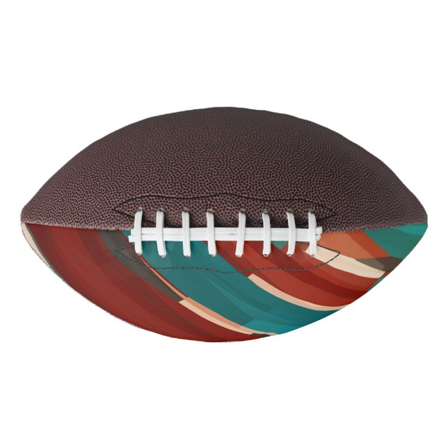 Balón De Fútbol Americano Madera y turquesa (Anverso)