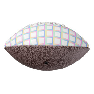 Balón De Fútbol Americano Marcos de patrones de gradiente simétricos blancos