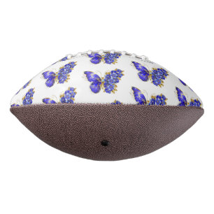 Balón De Fútbol Americano Mariposa Flor Zafiro