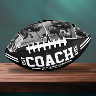 Balón De Fútbol Americano “Mejor Entrenador de Todos los Tiempos” Colaje de