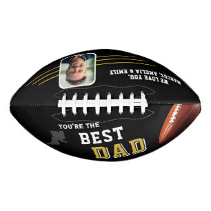 Balón De Fútbol Americano Mejor Foto Recuerdo de Padre Jugador Silueta
