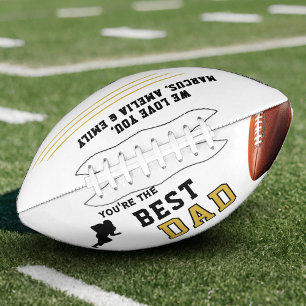Balón De Fútbol Americano Mejor Jugador de Papá Silhouette Padre Keepsake