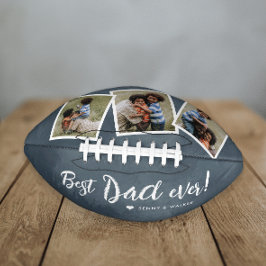 Balón De Fútbol Americano Mejor Papá del Mundo 3 Colaje de Fotos Día del Pad