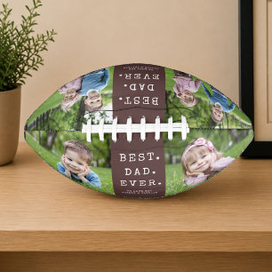Balón De Fútbol Americano Mejor Papá del Mundo 4 Fotos Recuerdo de Fútbol Am