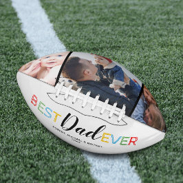 Balón De Fútbol Americano Mejor Papá del Mundo Foto Collage