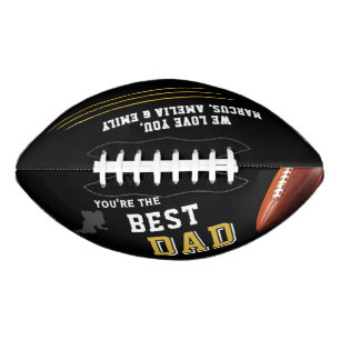 Balón De Fútbol Americano Mejor Regalo para Papá Silueta de Jugador Recuerdo