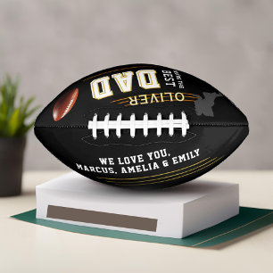 Balón De Fútbol Americano Mejor Regalo para Papá Silueta de Jugador Recuerdo