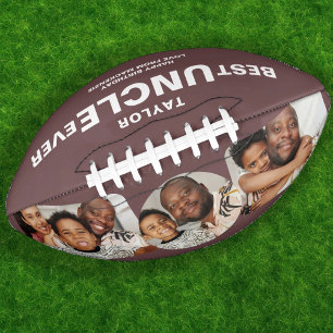 Balón De Fútbol Americano Mejor Tío, Foto Personalizada y Texto