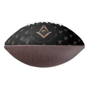 Balón De Fútbol Americano Mentes masónicas (dorado)