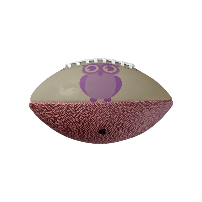 Balón De Fútbol Americano Mini fútbol de búho morado (Girado 270)