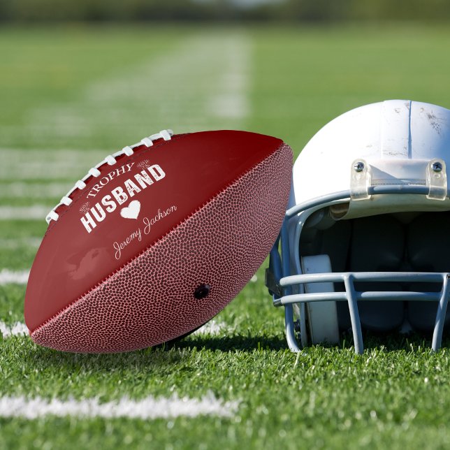 Balón De Fútbol Americano Mini Fútbol para marido de trofeo: regalo personal (Trophy Husband Mini Football: Personalized Gift for Him)