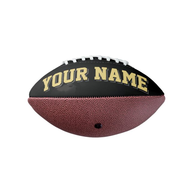 Balón De Fútbol Americano Mini Fútbol personalizado de guiño negro (Girado 270)