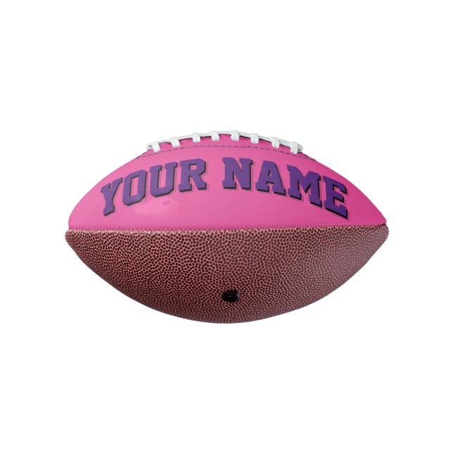 Balón De Fútbol Americano Mini Fútbol Personalizado OSCURO Y ROSA (Girado 270)
