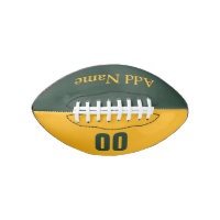 Mini fútbol verde/oro personalizable
