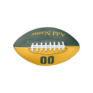 Balón De Fútbol Americano Mini fútbol verde/oro personalizable