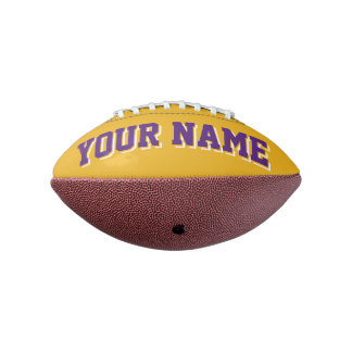 Balón De Fútbol Americano Mini GOLD Y PURPLE Fútbol Personalizado