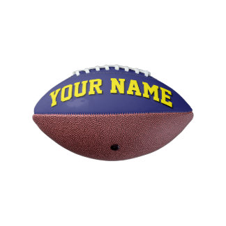 Balón De Fútbol Americano Mini NAVY Fútbol AZUL Y AMARILLO Personalizado