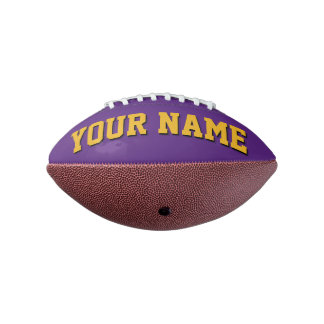 Balón De Fútbol Americano Mini PURPLE Y GOLD Fútbol Personalizado