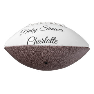 Balón De Fútbol Americano MINIMAL SIMPLE.CUTIE AGREGAR NOMBRE BEBÉ ducha de