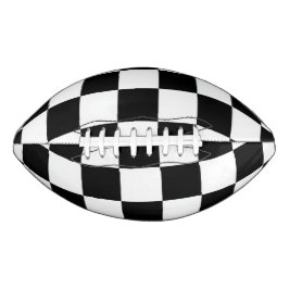 Balón De Fútbol Americano Minimalista Retro Cuadros – Streetwear Monocromo