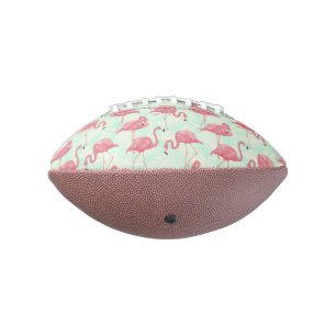 Balón De Fútbol Americano Moda Preppy Patrón Elegante Flamingo Rosa
