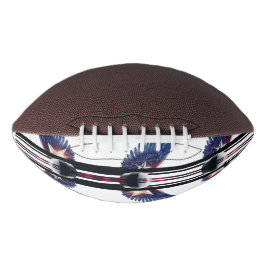 Balón De Fútbol Americano Modern Fire & Triple Stripe Bold Minimalist