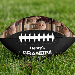 Balón De Fútbol Americano Modern Grandpa Est. Name Year 3 Photo Football