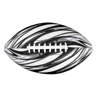 Balón De Fútbol Americano Moderno negro y blanco