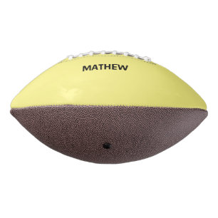 Balón De Fútbol Americano monograma de letra inicial simple añade tu nombre