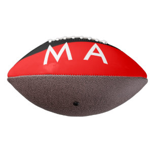 Balón De Fútbol Americano Monograma simple añada su letra de nombre man mini