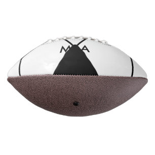 Balón De Fútbol Americano Monograma simple añada su letra de nombre man mini