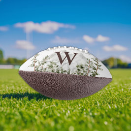 Balón De Fútbol Americano Montaña y bosque de acuarela monogramados