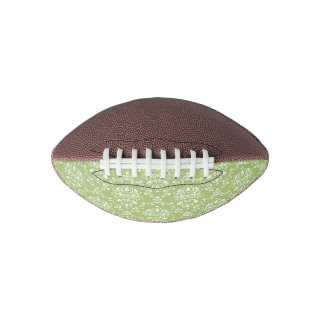 Balón De Fútbol Americano Moss Green Damask (Anverso)