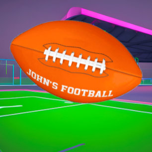 Balón De Fútbol Americano Naranja moderna y personalizada de niños