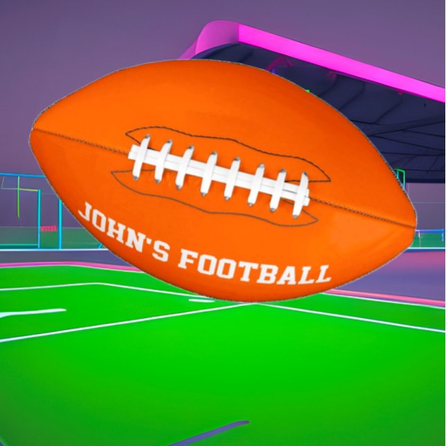 Balón De Fútbol Americano Naranja moderna y personalizada de niños (Subido por el creador)