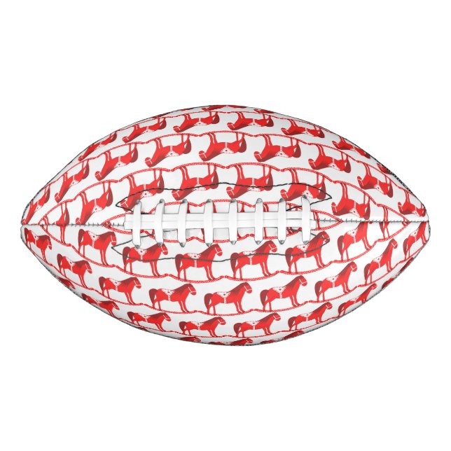 Balón De Fútbol Americano Navidades escandinavos rockean a caballo pateados (Anverso)